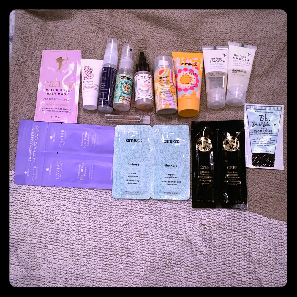 Lot of sample/mini hair care products